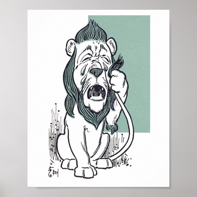 Den fega lejonet från Trollkarlen från Oz Poster (Framsidan)