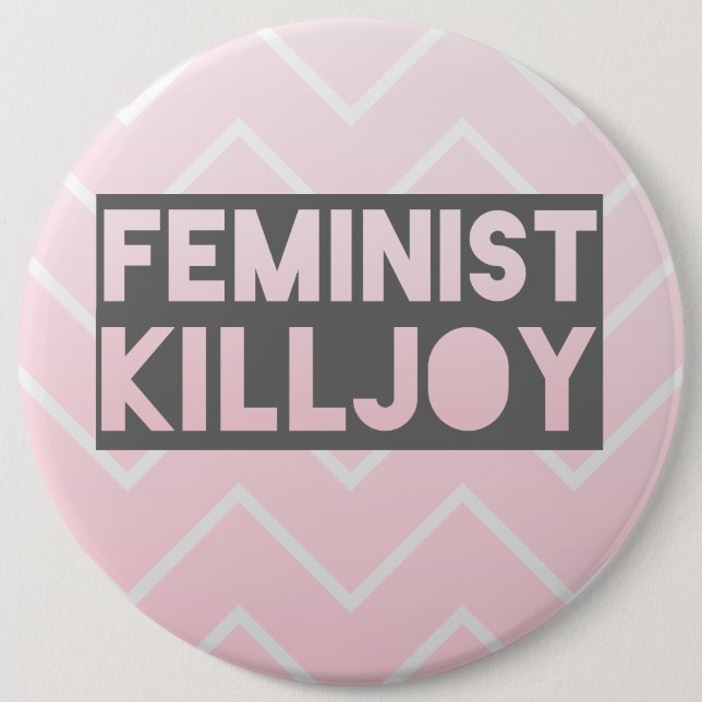 Den feministiska glädjedödaren knäppas knapp (Framsida)