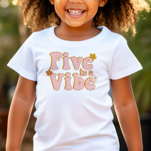 Den femte födelsedagen är en Vibe Retro T Shirt