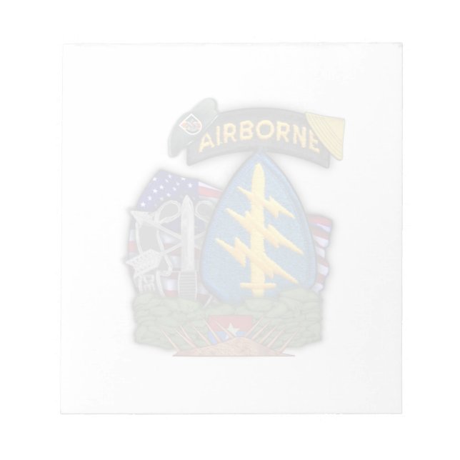 Den femte grönten för Speciella styrkor innehåller Anteckningsblock (Framsida)