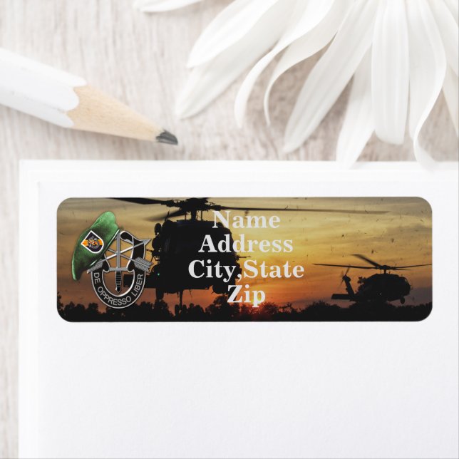 Den femte Grönten för Speciella styrkor Returadress Etikett (Insitu)