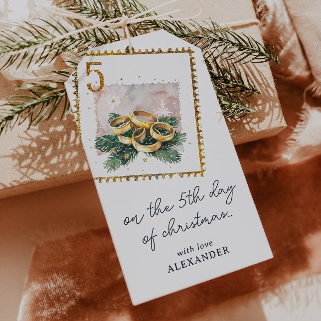 Den femte juldagen presentetikett (Skapare uppladdad)