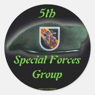 Den femte Speciella Grönten Berets SF SFG SOF Runt Klistermärke