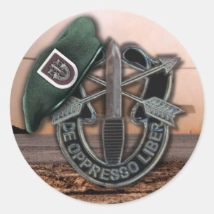 Den femte Speciella styrkan SFG SF Grönt Berets-ve Runt Klistermärke