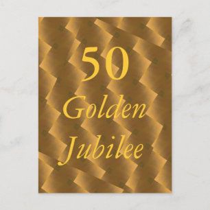 Den femtioårsjubileet är guld. vykort