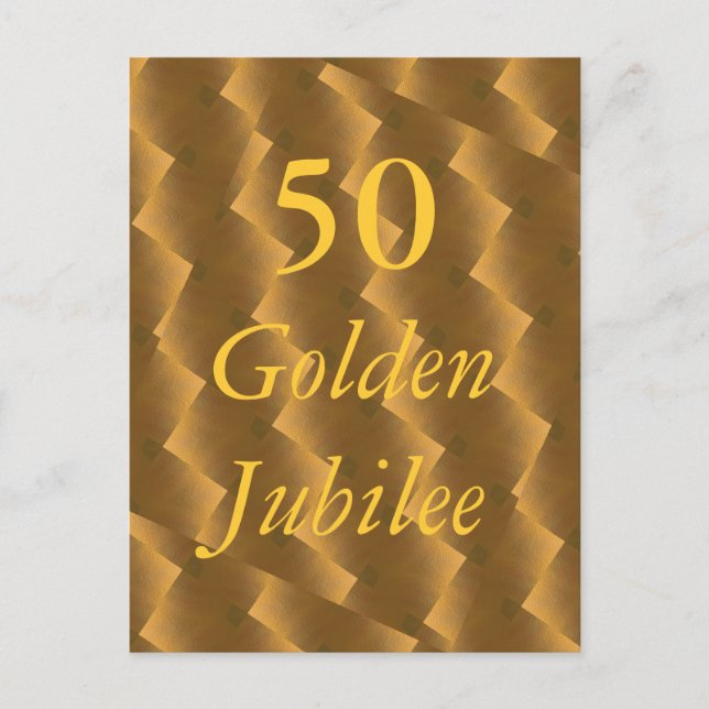 Den femtioårsjubileet är guld. vykort (Framsida)