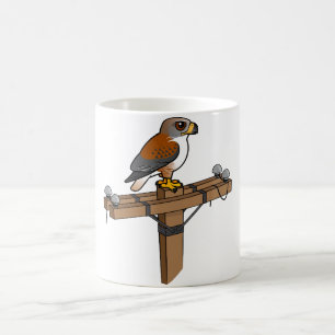 Den Ferruginous höken driver på polen Kaffemugg