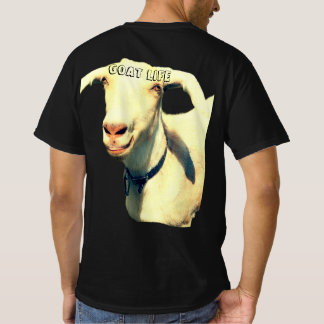 Den feta grafiska tryckningen 'The Goat Life' bakt T Shirt