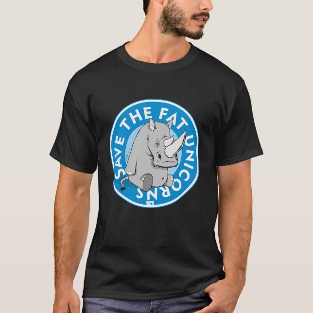 Den feta UnicornsT-tröja T Shirt (Framsida)