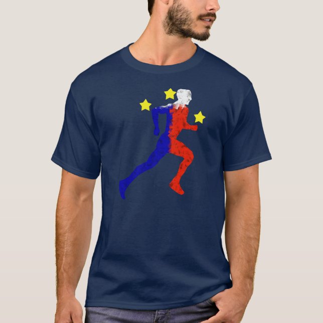 Den filippinska springerflagga kvadrerar t-shirt (Framsida)