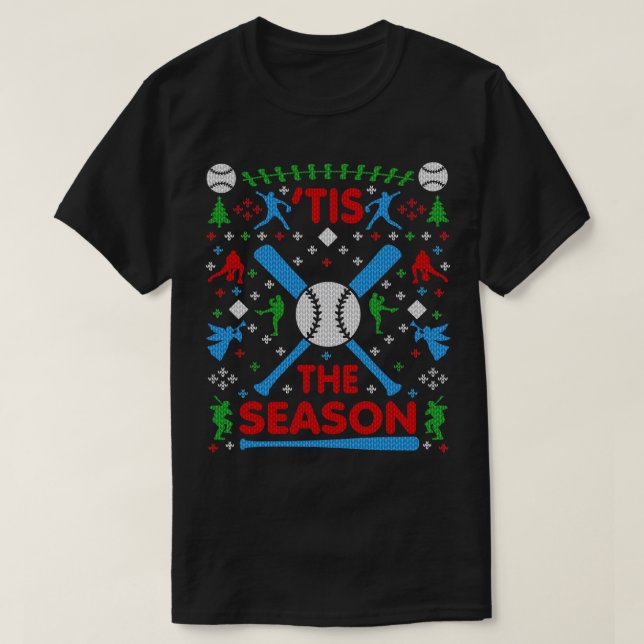 Den fina baskebollen Tis säsong den fuktiga julsva T Shirt (Design framsida)