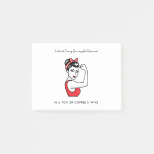 Den fina citatet bakom varje framgångsrik kvinna ä post-it block