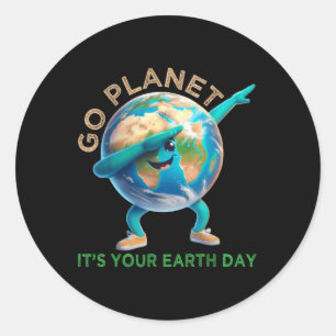 Den fina jorddagen går planeten på din jorddag 202 runt klistermärke