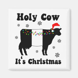 Den fina julafton under Galloway Beltie Gift Magnet