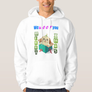 Den fina julen hund älskare hälsning hoodie
