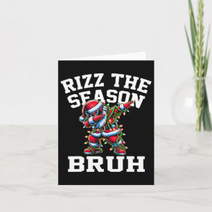 Den fina julen Rizzmas Santa Julafton Rizz Season Kort