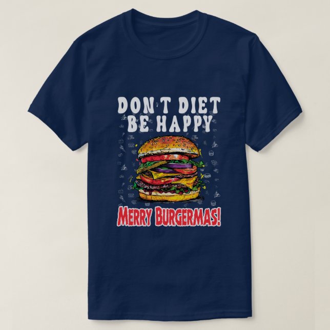 Den fina julhamburger Design Manar-shirt T Shirt (Design framsida)