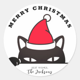 Den fina julklappen runt klistermärke