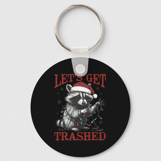 Den fina julrackoon - TrashSanta Feral Xm Nyckelring (Framsida)