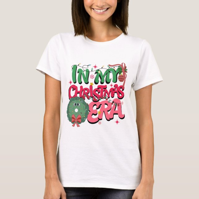 Den fina julskjortan Cute-julskjortan T Shirt (Framsida)
