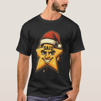 Den fina julstjärnan med Santa Hat - Personlig T Shirt