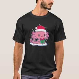 Den fina jultomten Axolotl Santa Mexican Salamande T Shirt