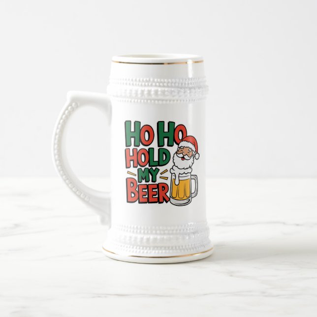 Den fina jultomten har öl ord art sejdel (Vänster)