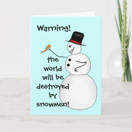 Den fina konspirationen i snögubbe vid jul helgkort
