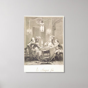 Den fina kvällsmålet, 1781 som inristas av I.S. Canvastryck