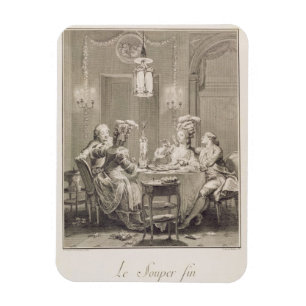 Den fina kvällsmålet, 1781 som inristas av I.S. Magnet