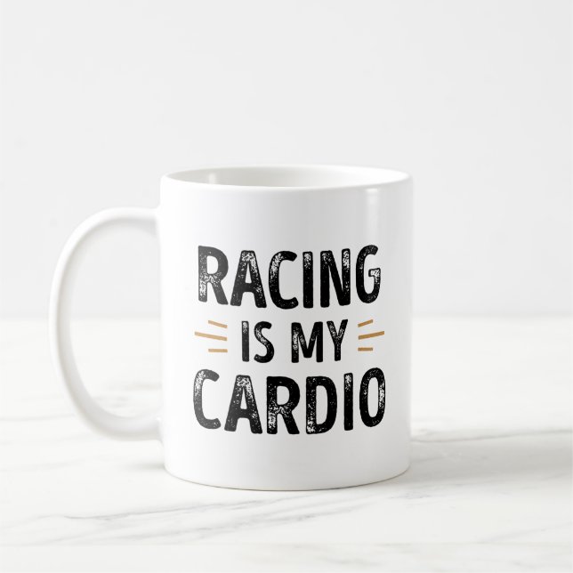 Den fina Tävlan är min Cardio - car Gift Kaffemugg (Vänster)