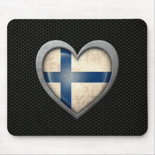 Den finlandssvenska hjärtaflagga stålsätter musmatta