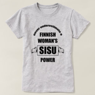 Den finlandssvenska kvinnan SISU driver T Shirt