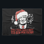 Den finne julpresidenten Trump Pajamas Ugly Julaft Kökshandduk<br><div class="desc">Den finne julpresidenten Trump Pajamas Ugly Julafton</div>