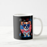 Den finniga kutpuppy Hund älskare-firaten 4 juli D Kaffemugg<br><div class="desc">Den finniga kutpuppy Hund älskare-firat 4 juli Hund</div>
