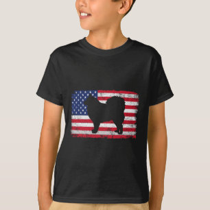 Den finska Hund Lapphund 4 juli Patriotic America T Shirt