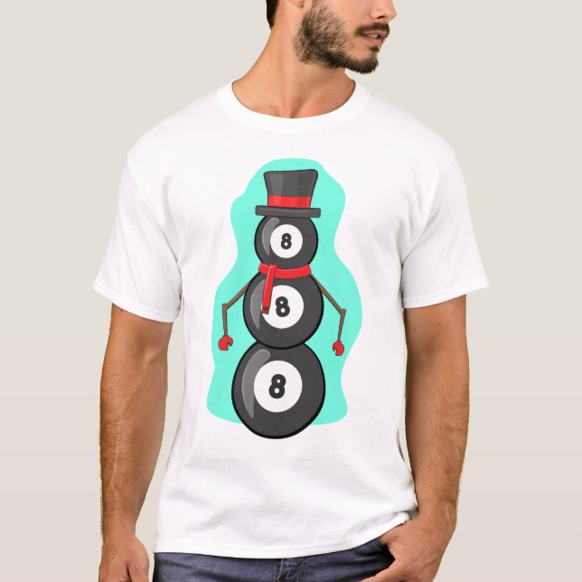 Den finstilt julmiljard Snögubbe T Shirt (Framsida)