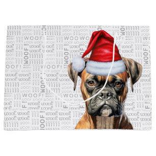 Den finstilta Hund Boxer Älskare Woof Ord Helgdag