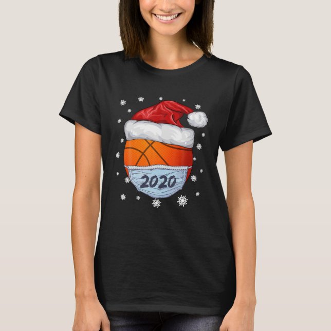 Den finstilta julhelgen 2020 Basketball Santa Hat  T Shirt (Framsida)