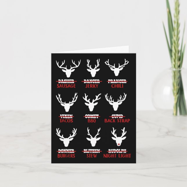 Den finstilta julren Hunter Hjort Kött Hunting Kort (Framsida)
