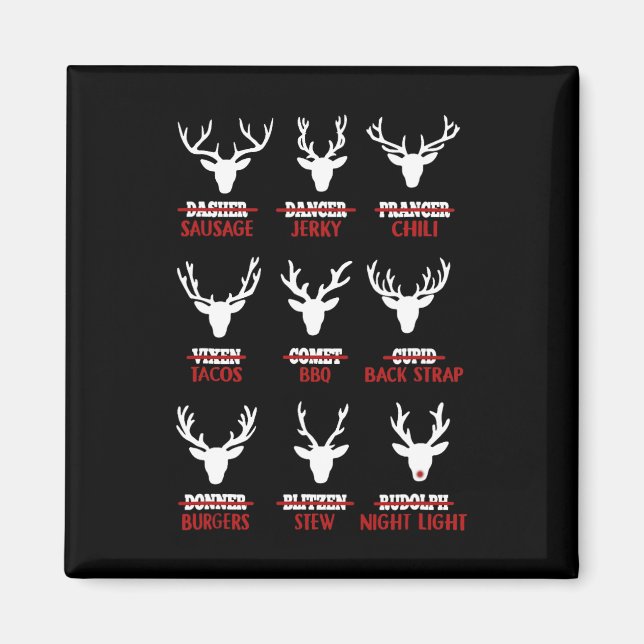 Den finstilta julren Hunter Hjort Kött Hunting Magnet (Framsidan)