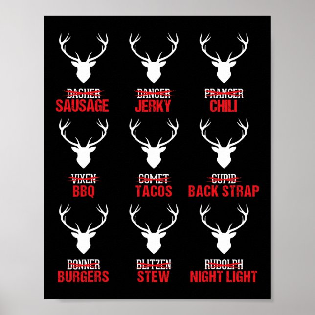 Den finstilta julren Hunter Hjort Kött Hunting Poster (Framsidan)