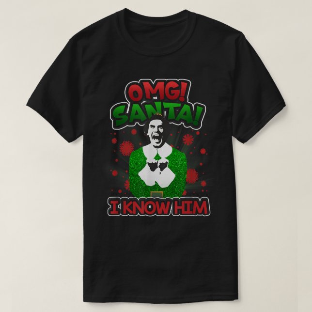 Den finstilta jultomten I Know Him Julafton 2021 T Shirt (Design framsida)