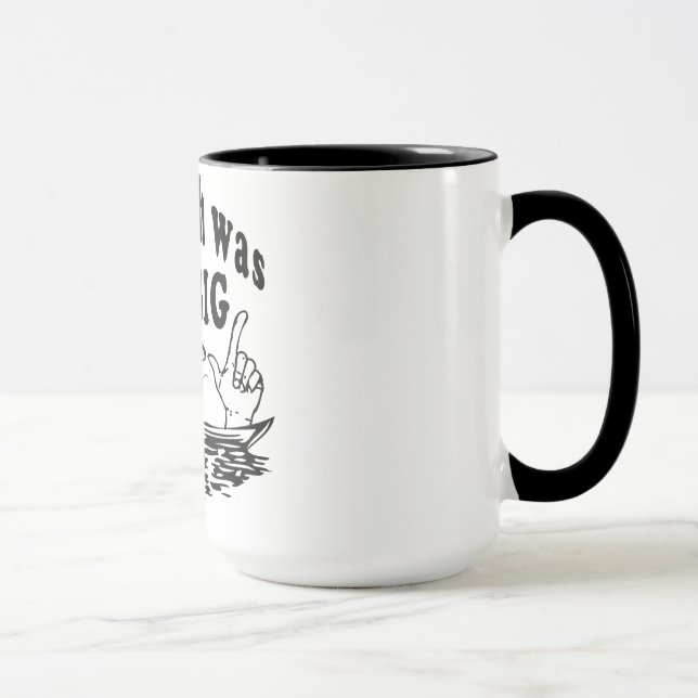 Den fisken var så stor Rolig kaffemugg (Höger)