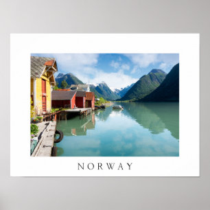 Den Fjaerlandsfjord fjorden landskap i norge Poster