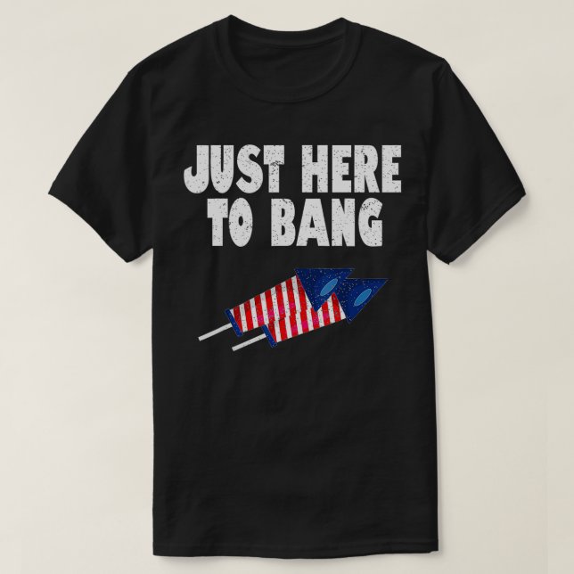 Den fjärde juli är jag bara här för att t shirt (Design framsida)