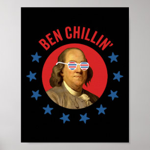 Den fjärde juli - Ben Chillin' - Chill Ben Frank Poster