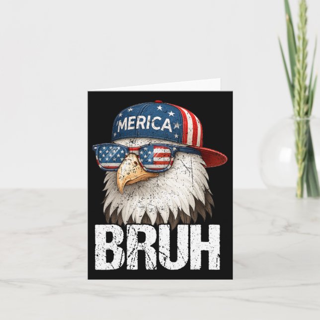 Den fjärde juli, Eagle American Patriotic M Kort (Framsida)