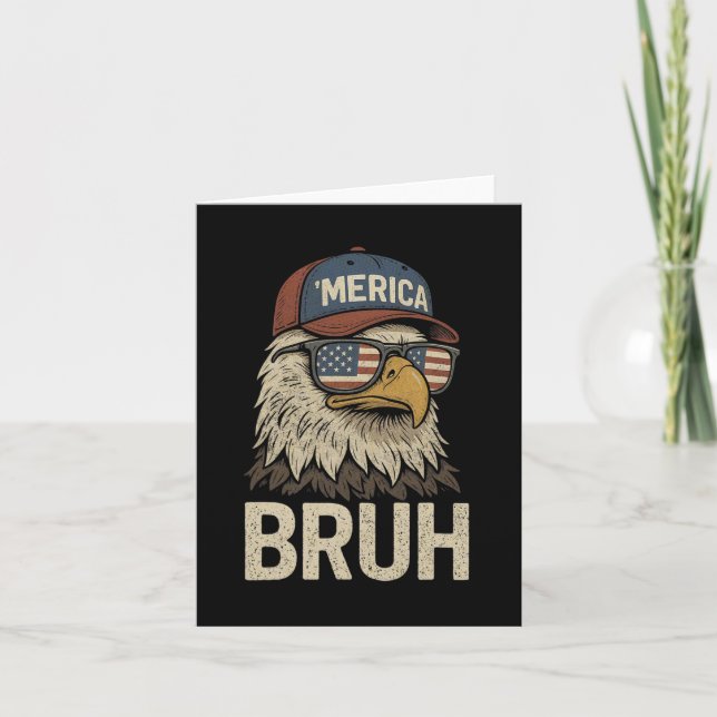 Den fjärde juli, Eagle American Patriotic M Kort (Framsida)
