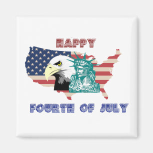 Den fjärde juli: illustration av den amerikanska f magnet